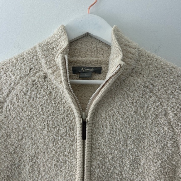 Natural Reflections Boucle Full Zip Jacket Sz S - Picture 7 of 9